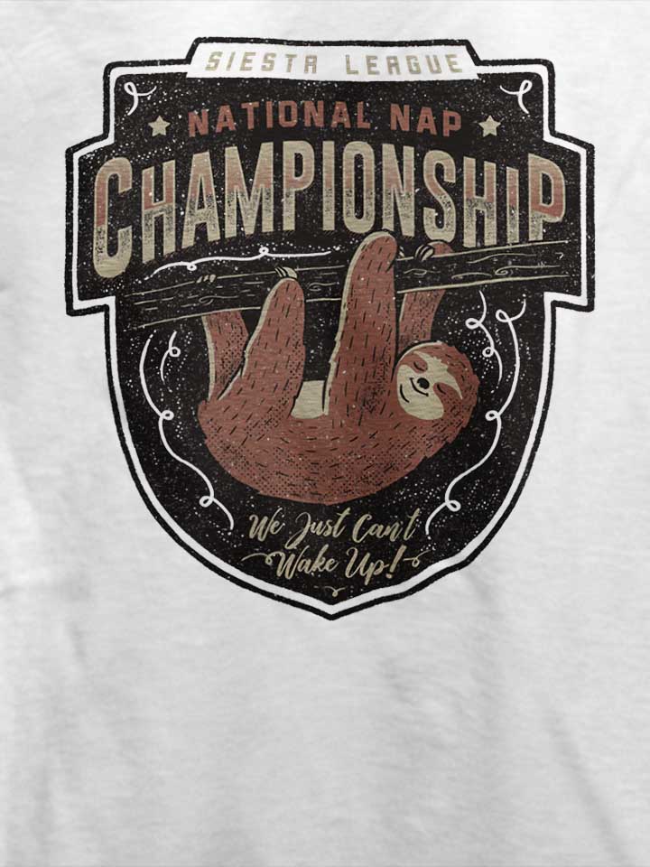 national-nap-championship-sloth-t-shirt weiss 4