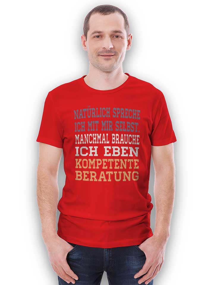 natuerlich-spreche-ich-mit-mir-selbst-t-shirt rot 2