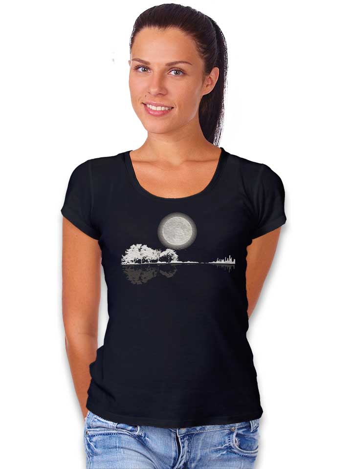 nature-guitar-moon-damen-t-shirt schwarz 2