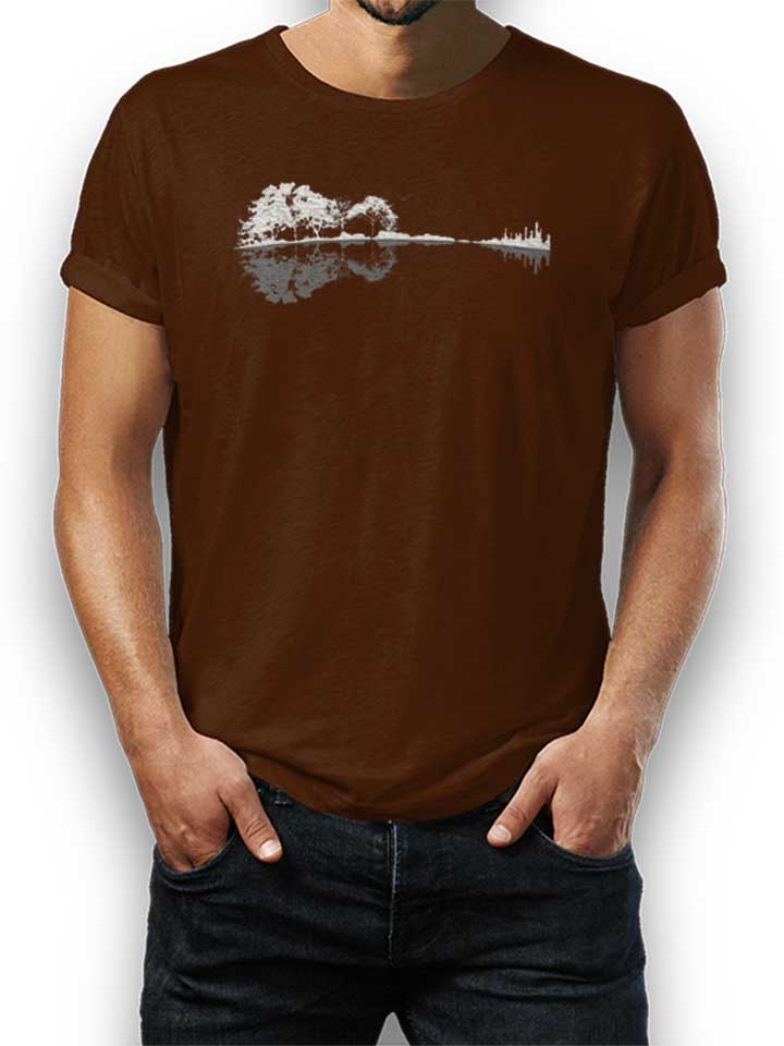 Nature Guitar T-Shirt marrone L