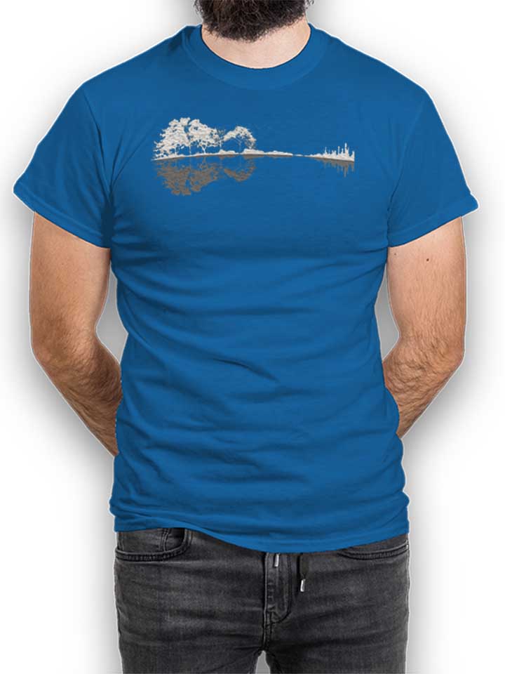 Nature Guitar T-Shirt bleu-roi L
