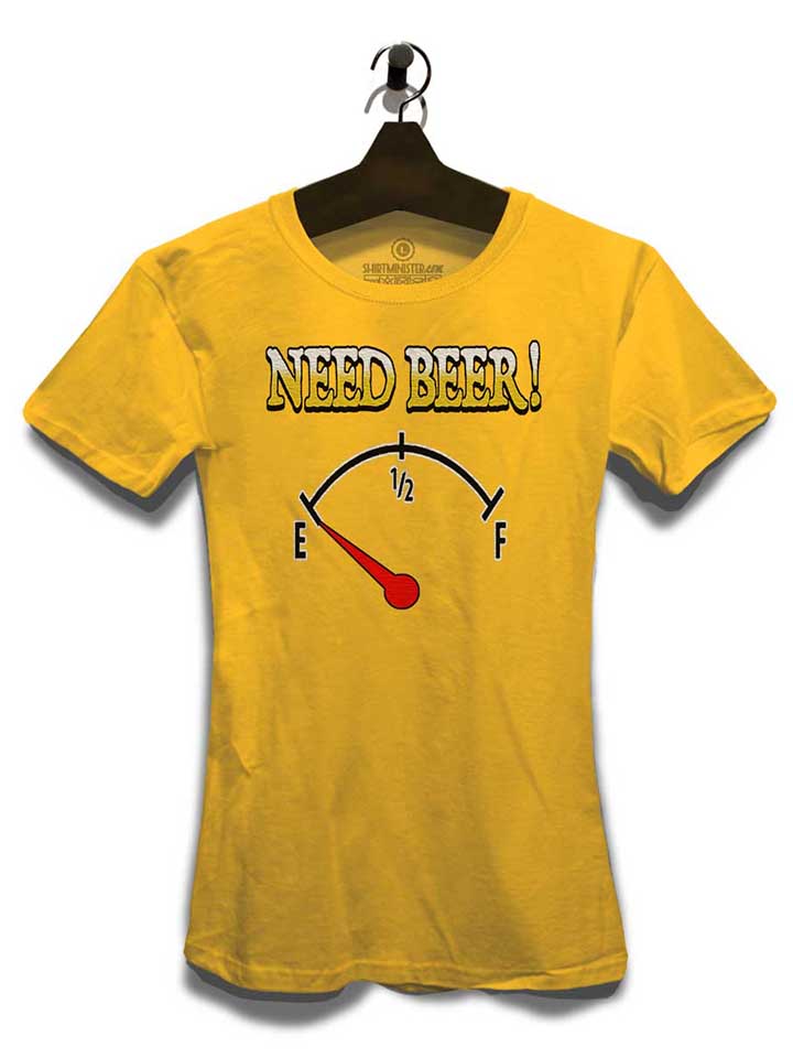 need-beer-damen-t-shirt gelb 3