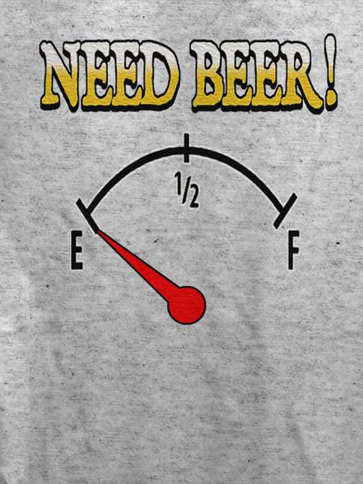 need-beer-damen-t-shirt grau-meliert 4
