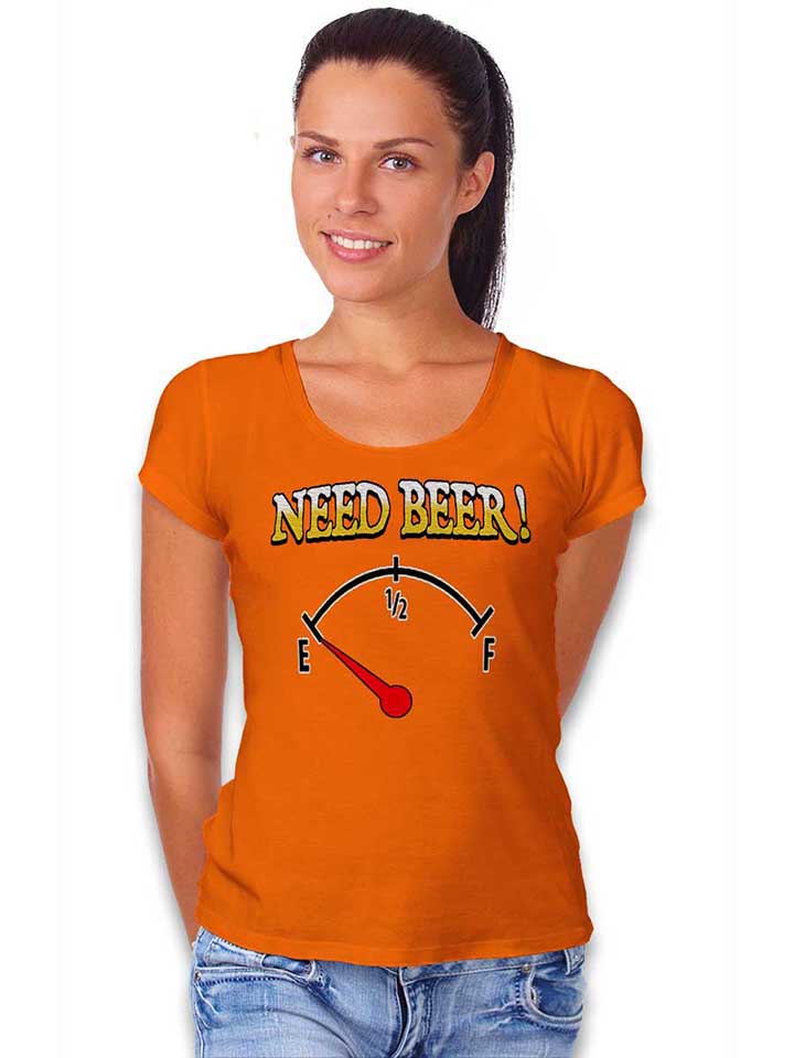 need-beer-damen-t-shirt orange 2