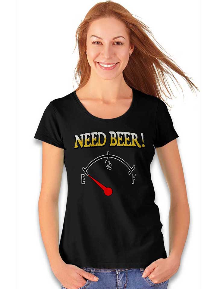 need-beer-damen-t-shirt schwarz 2