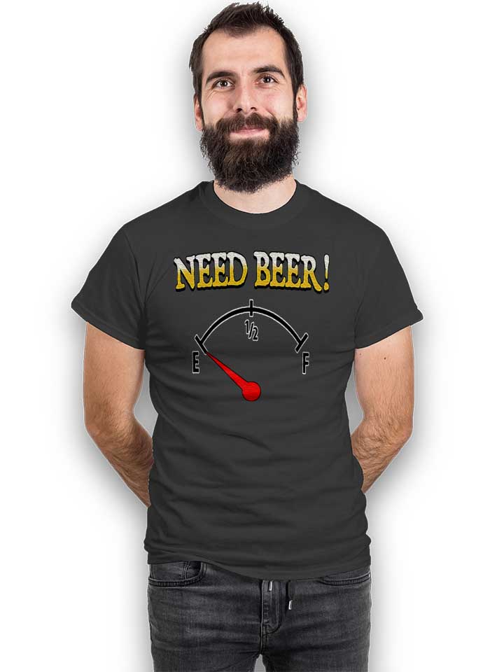 need-beer-t-shirt dunkelgrau 2