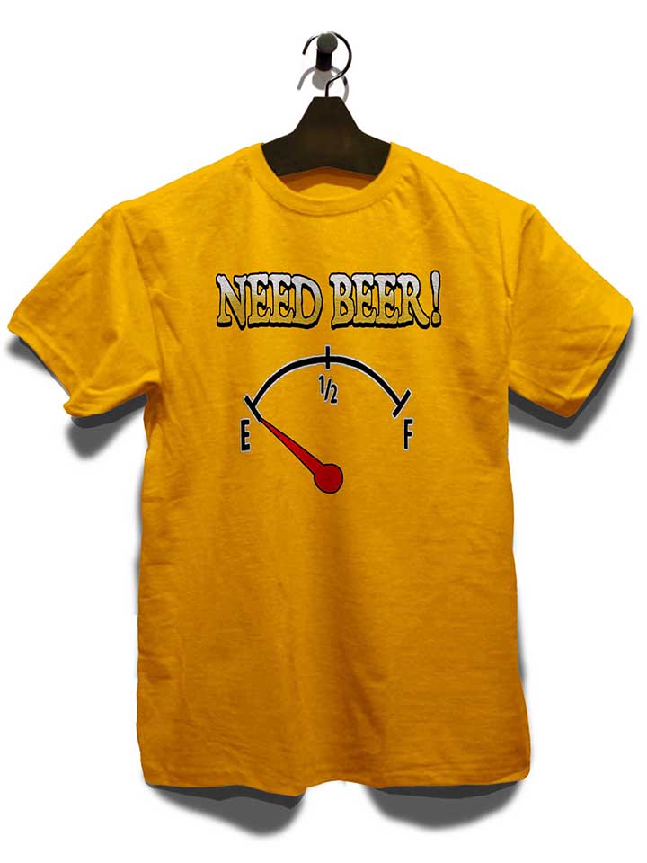 need-beer-t-shirt gelb 3