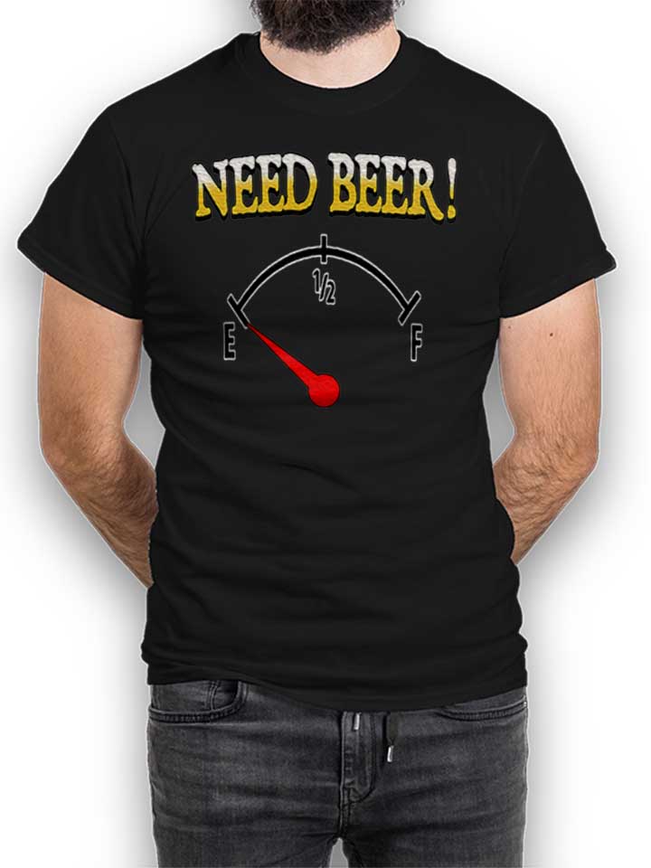 need-beer-t-shirt schwarz 1