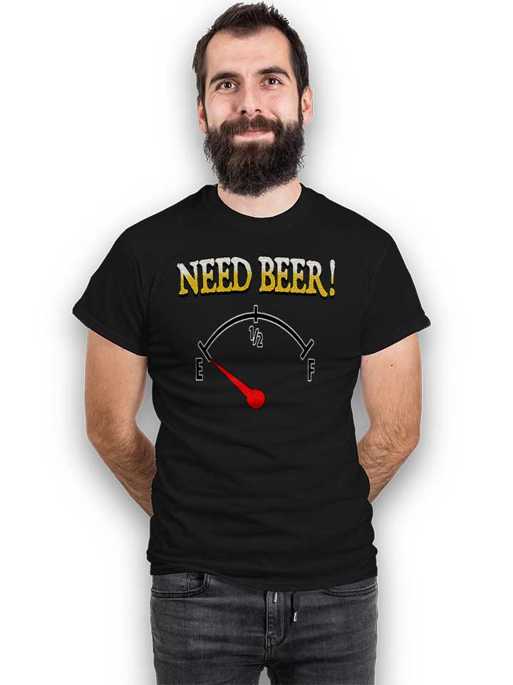 need-beer-t-shirt schwarz 2