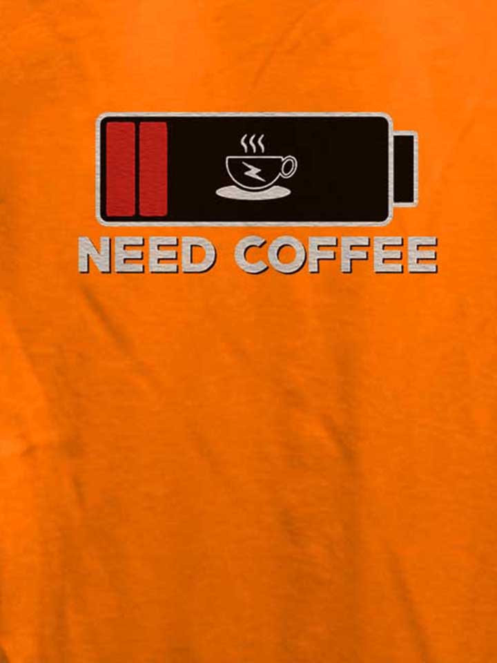 need-coffee-akku-leer-damen-t-shirt orange 4