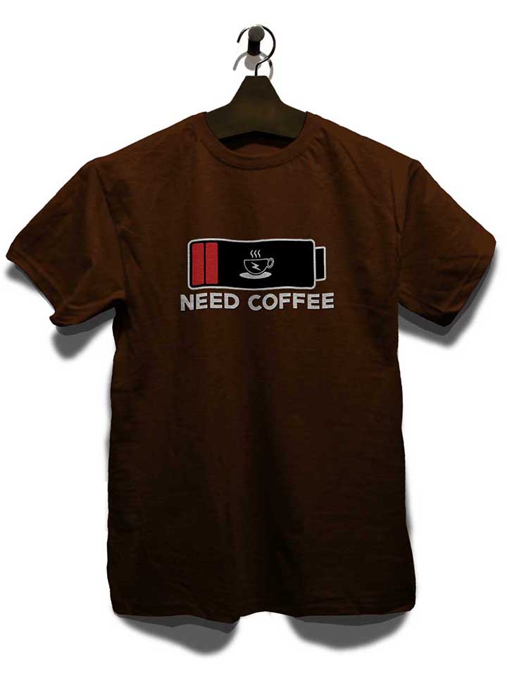 need-coffee-akku-leer-t-shirt braun 3