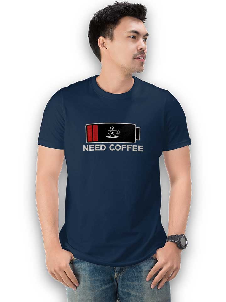 need-coffee-akku-leer-t-shirt dunkelblau 2