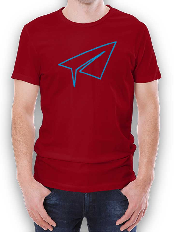 Neon Paperairplane T-Shirt maroon L
