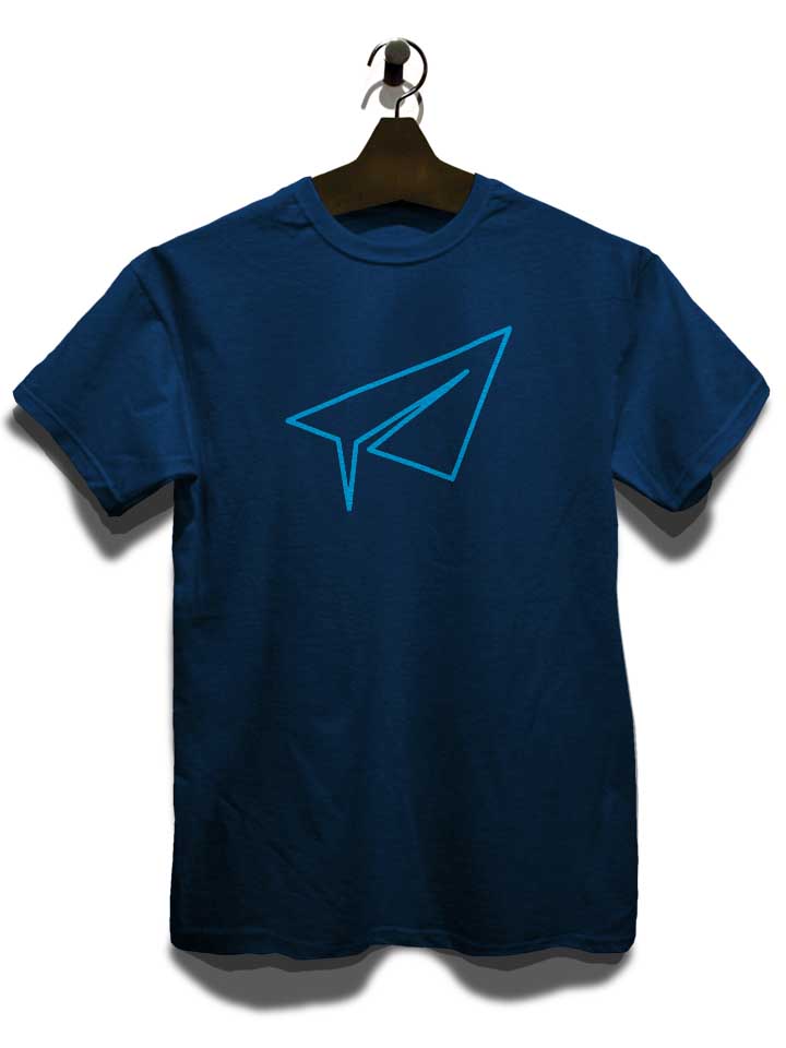 neon-paperairplane-t-shirt dunkelblau 3