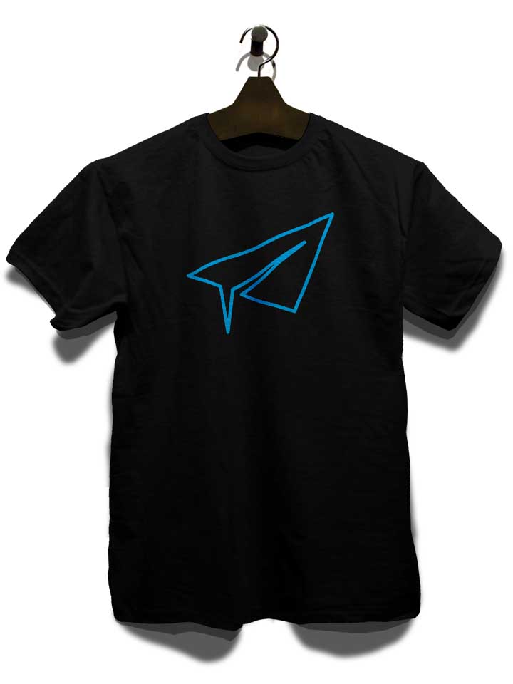 neon-paperairplane-t-shirt schwarz 3