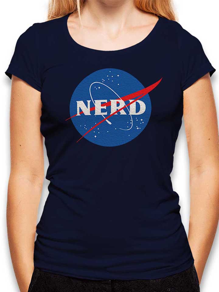 Nerd Nasa T-Shirt Femme bleu-marine L