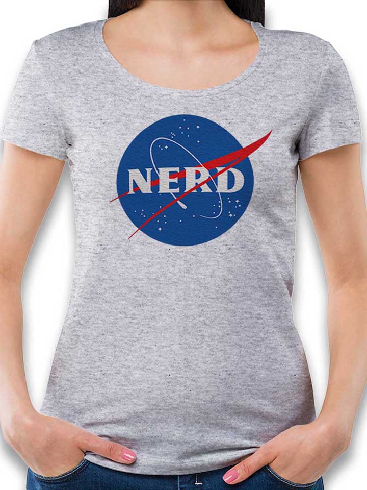 nerd-nasa-damen-t-shirt grau-meliert 1