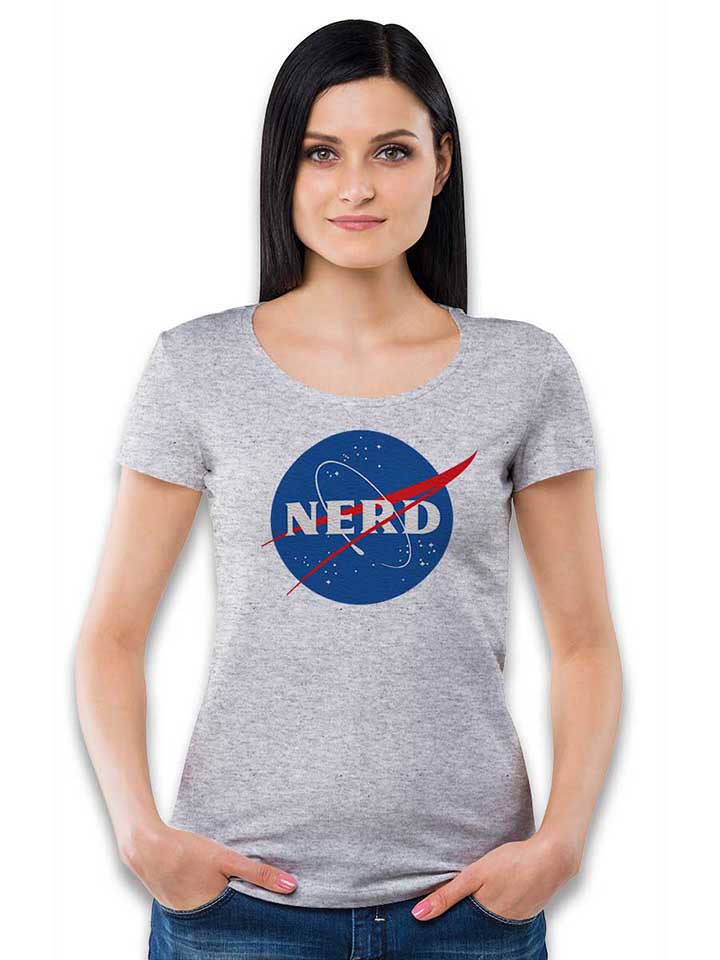 nerd-nasa-damen-t-shirt grau-meliert 2