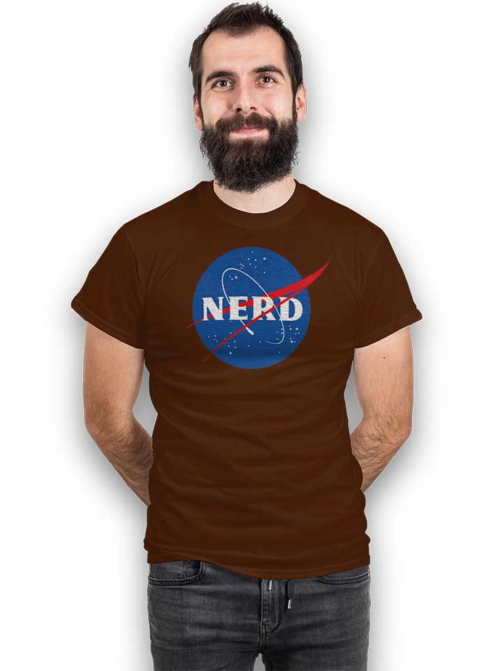 nerd-nasa-t-shirt braun 2
