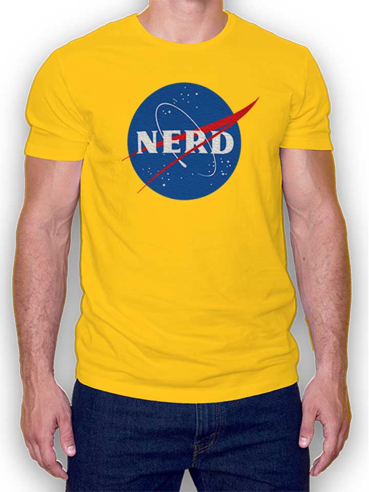 Nerd Nasa T-Shirt yellow L