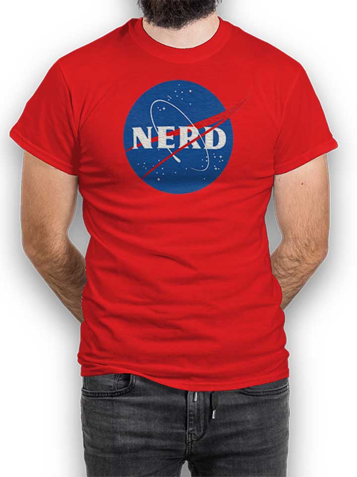 Nerd Nasa T-Shirt rosso L