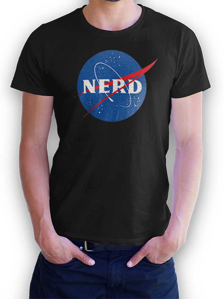 Nerd Nasa T-Shirt schwarz L
