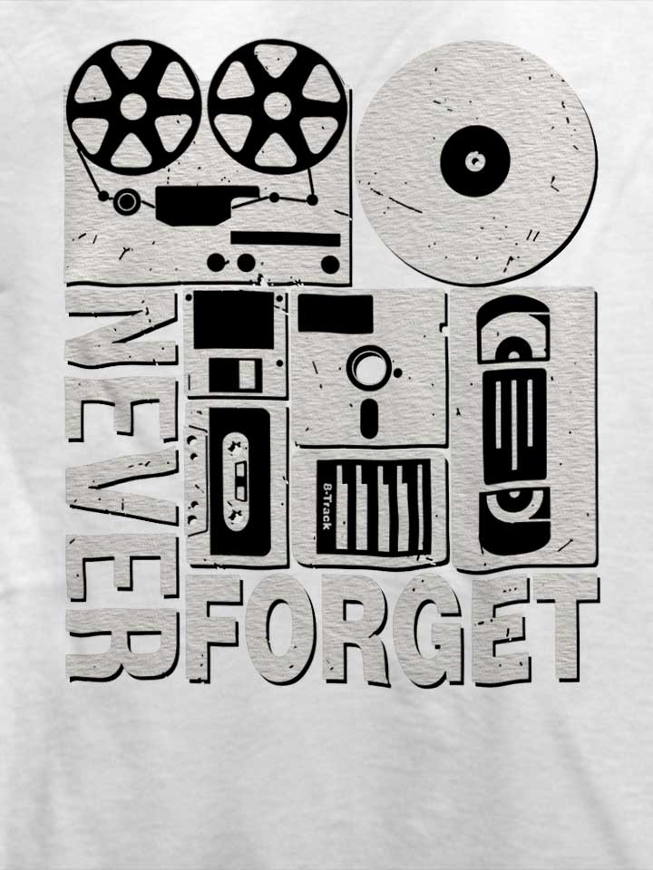 never-forget-analog-media-t-shirt weiss 4