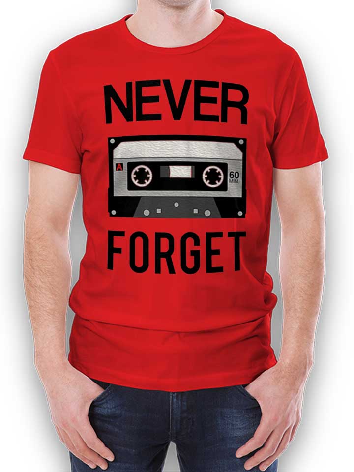 Never Forget Cassette T-Shirt rot L