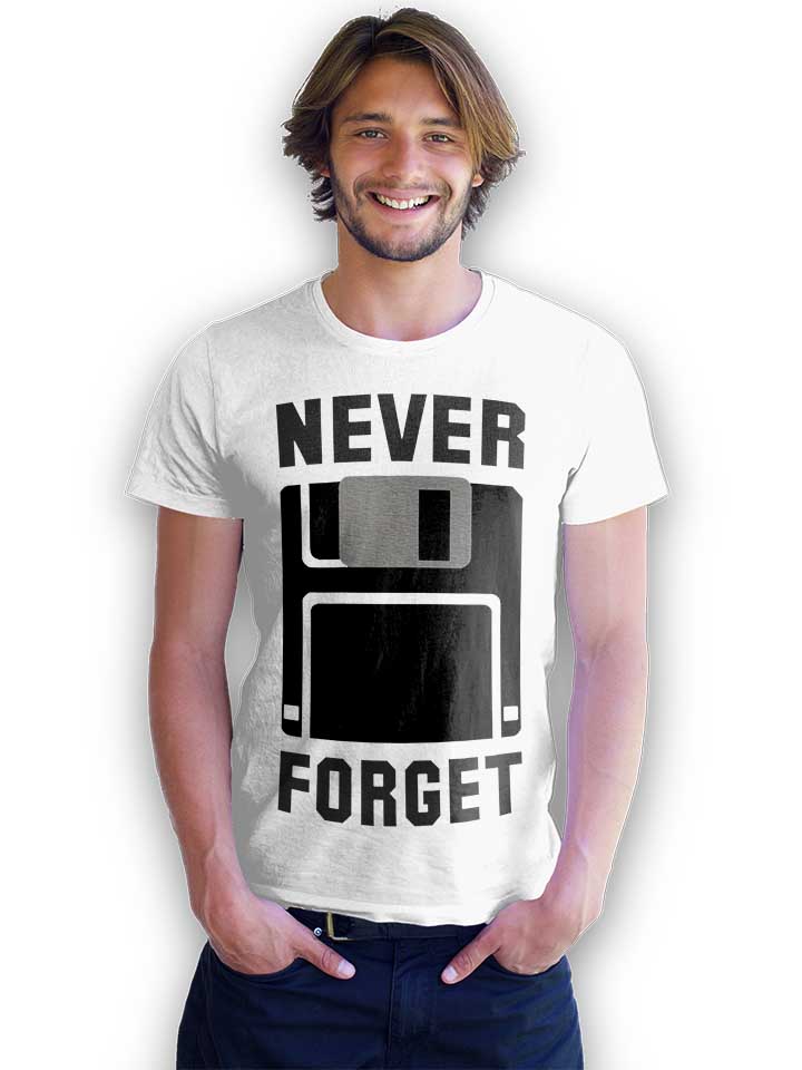 never-forget-floppy-disc-t-shirt weiss 2