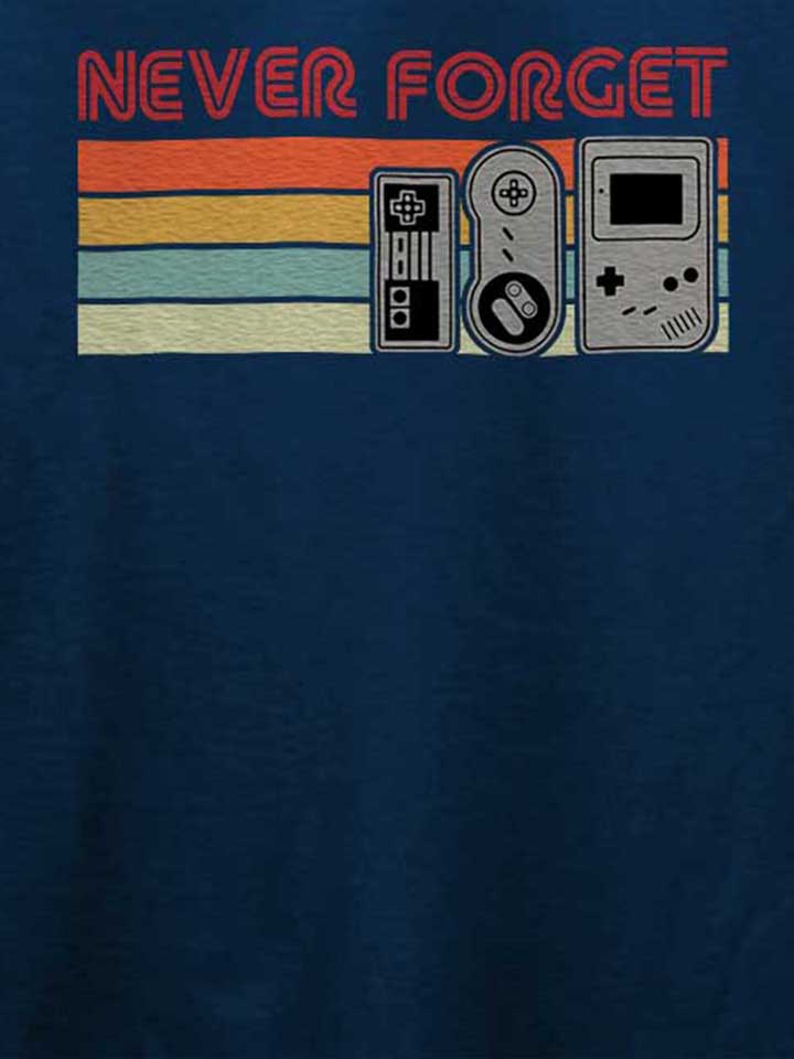 never-forget-oldschool-game-controller-t-shirt dunkelblau 4