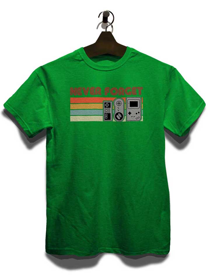 never-forget-oldschool-game-controller-t-shirt gruen 3