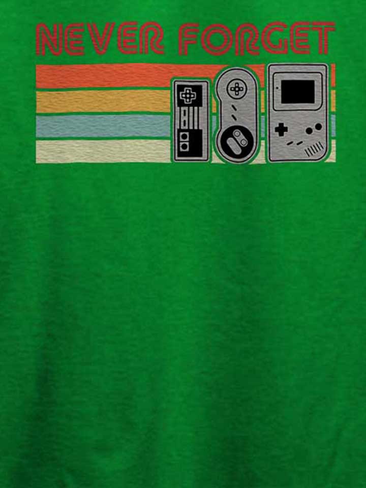 never-forget-oldschool-game-controller-t-shirt gruen 4