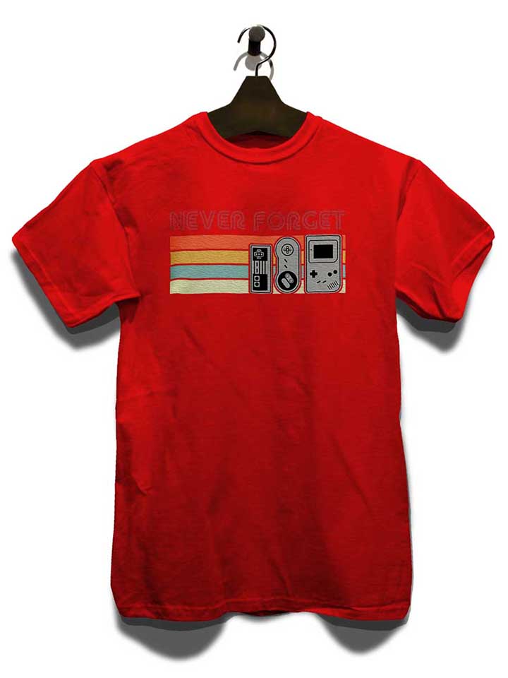 never-forget-oldschool-game-controller-t-shirt rot 3
