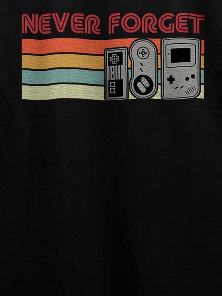 never-forget-oldschool-game-controller-t-shirt schwarz 4