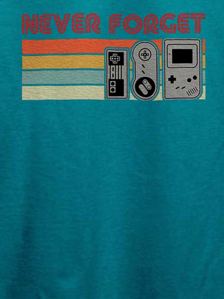 never-forget-oldschool-game-controller-t-shirt tuerkis 4