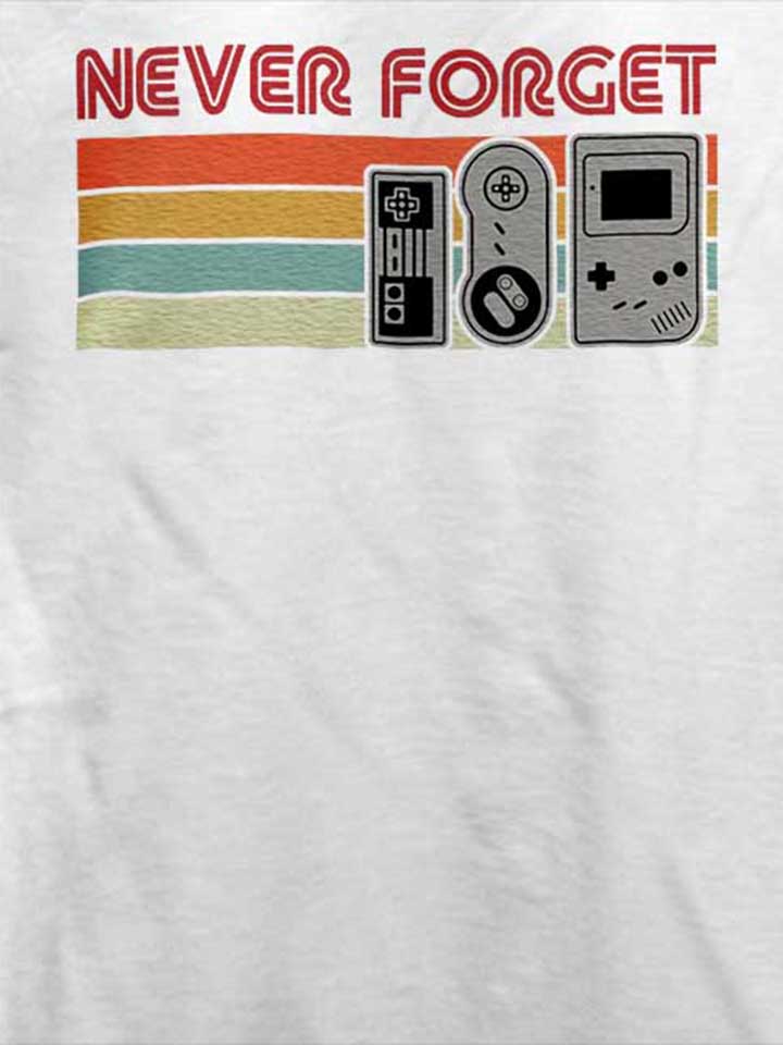 never-forget-oldschool-game-controller-t-shirt weiss 4