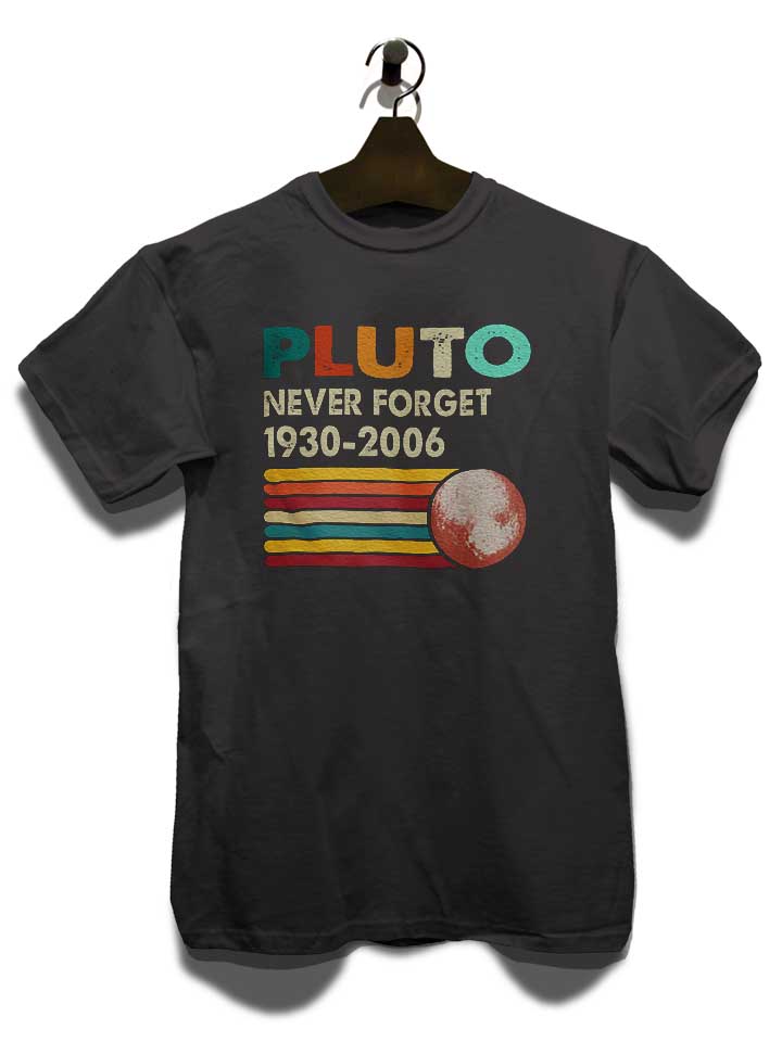 never-forget-pluto-retro-t-shirt dunkelgrau 3