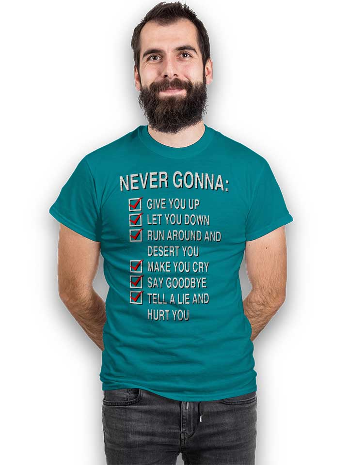 never-gonna-give-you-up-t-shirt tuerkis 2