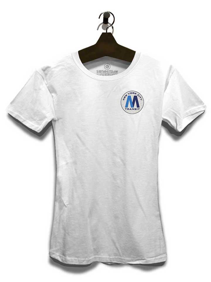 new-york-city-transit-subway-logo-chest-print-damen-t-shirt weiss 3