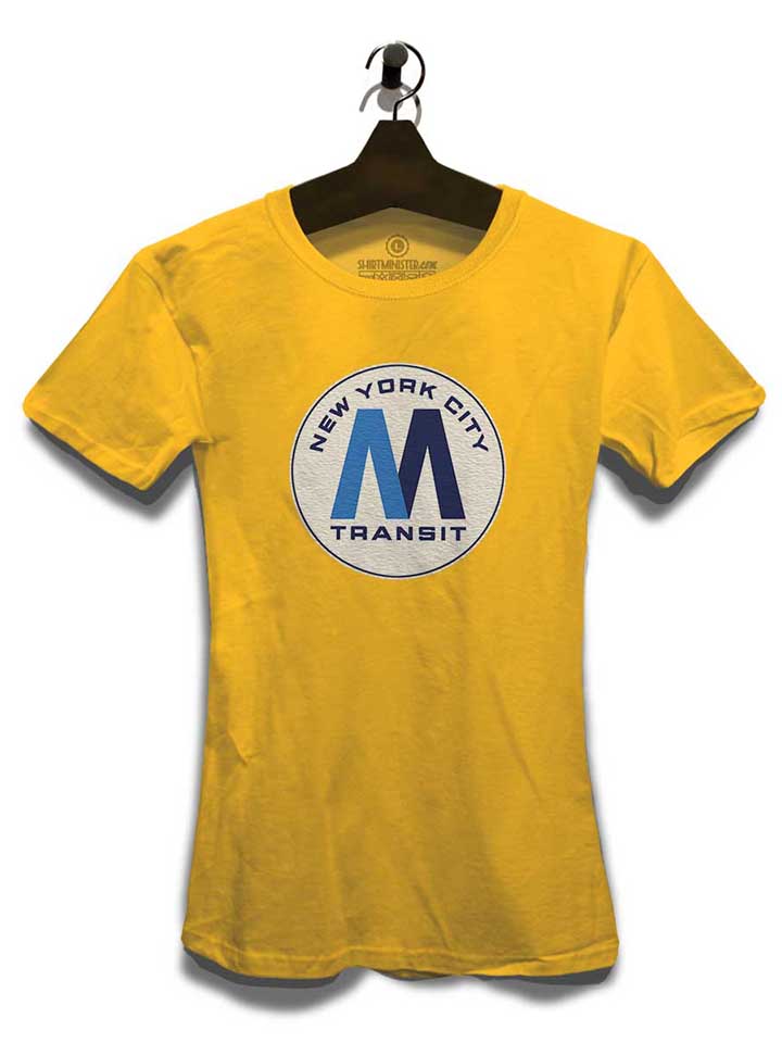 new-york-city-transit-subway-logo-damen-t-shirt gelb 3