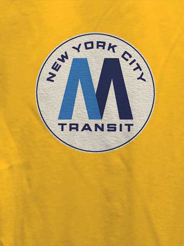 new-york-city-transit-subway-logo-damen-t-shirt gelb 4