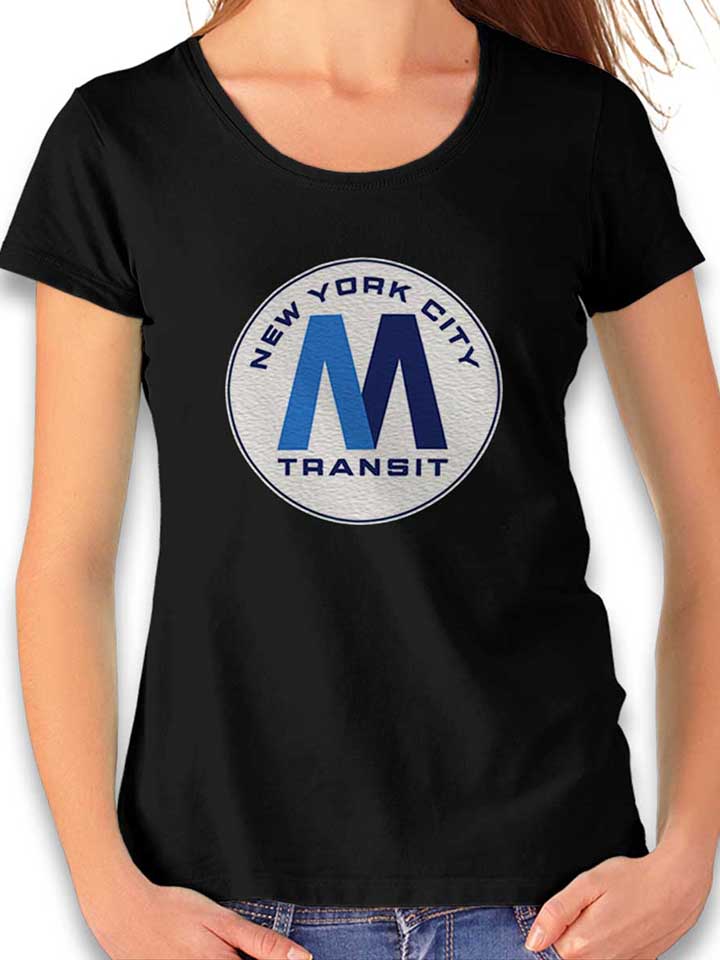 New York City Transit Subway Logo Womens T-Shirt black L