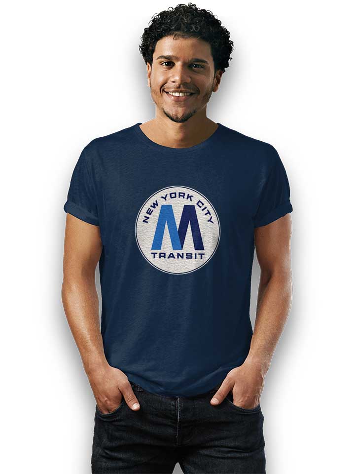 new-york-city-transit-subway-logo-t-shirt dunkelblau 2