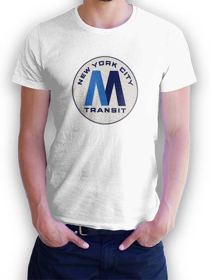 New York City Transit Subway Logo T-Shirt weiss L