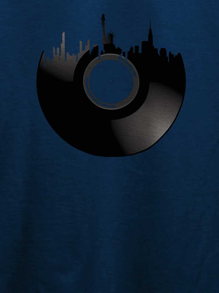 new-york-city-vinyl-record-t-shirt dunkelblau 4
