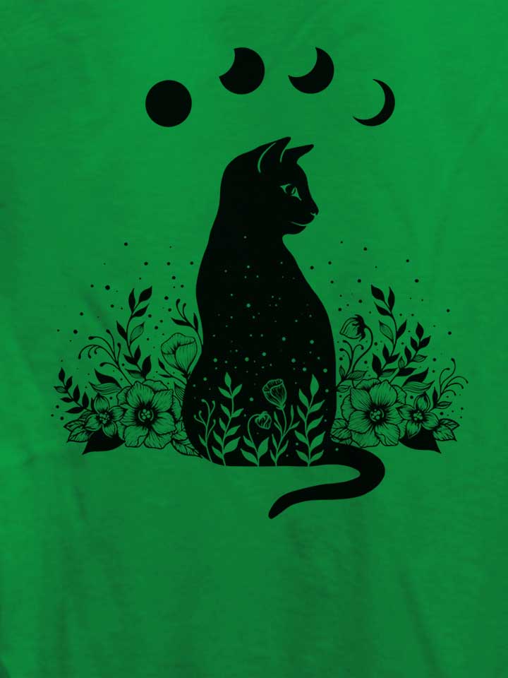 night-garden-cat-damen-t-shirt gruen 4