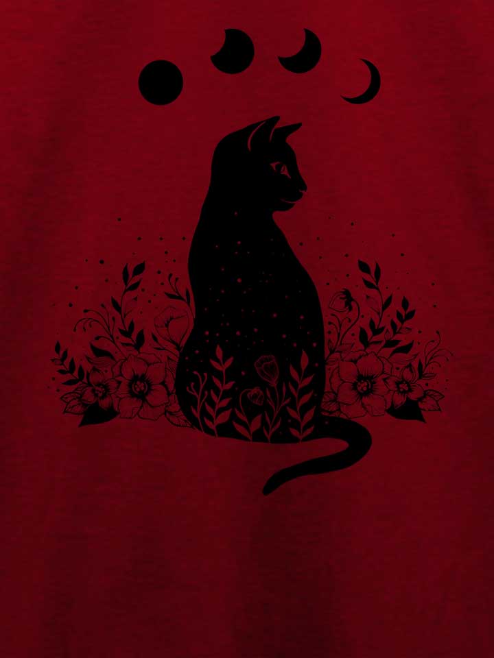 night-garden-cat-t-shirt bordeaux 4