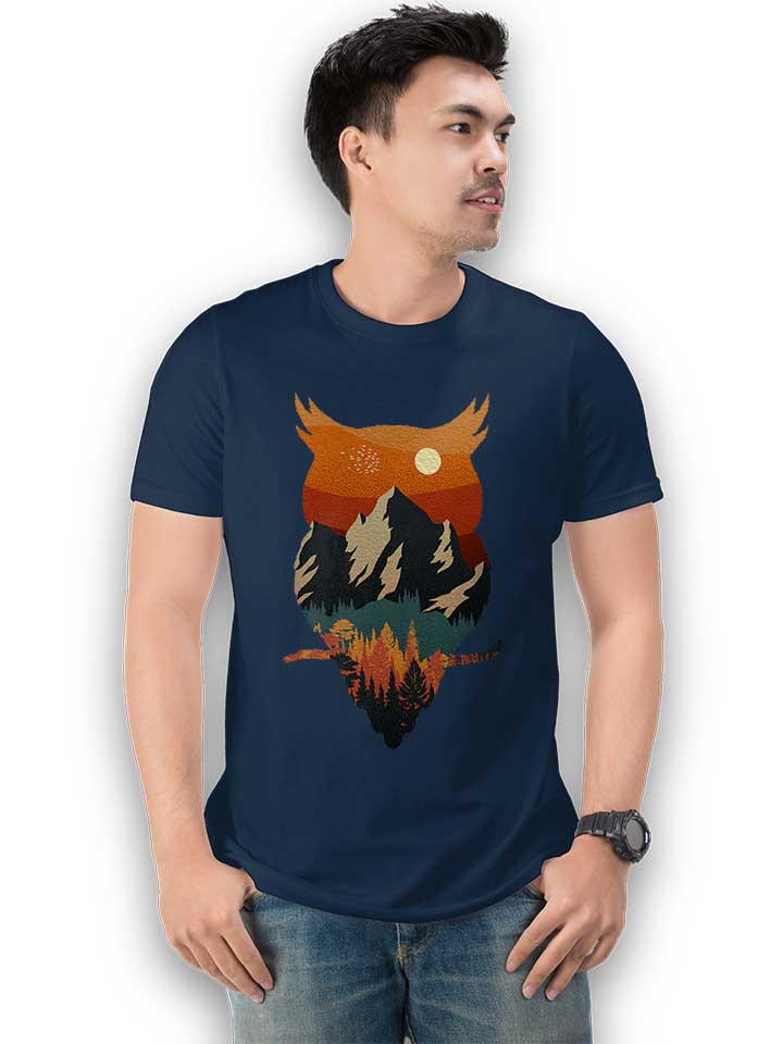 night-watcher-owl-t-shirt dunkelblau 2