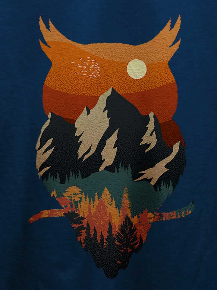 night-watcher-owl-t-shirt dunkelblau 4