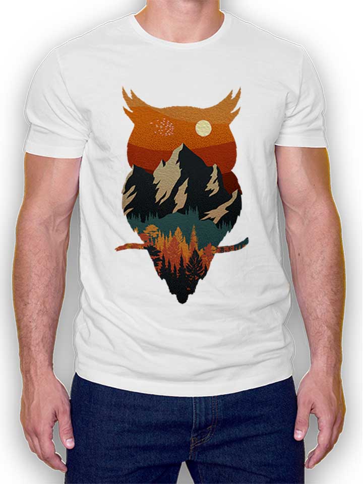 Night Watcher Owl T-Shirt weiss L